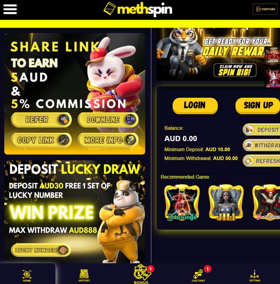 MethSpin casino games screenshot